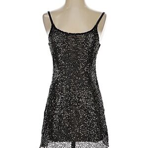 Free People Black Sequin Mini Dress